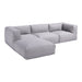 Zuo Luanda Modern and Versatile Gray Outdoor Ottoman