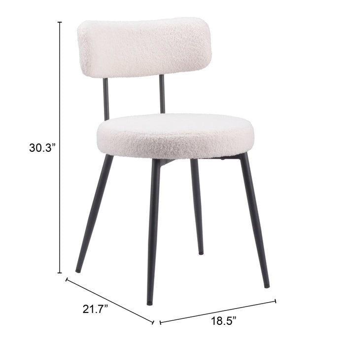 Zuo Blanca White Dining Chair