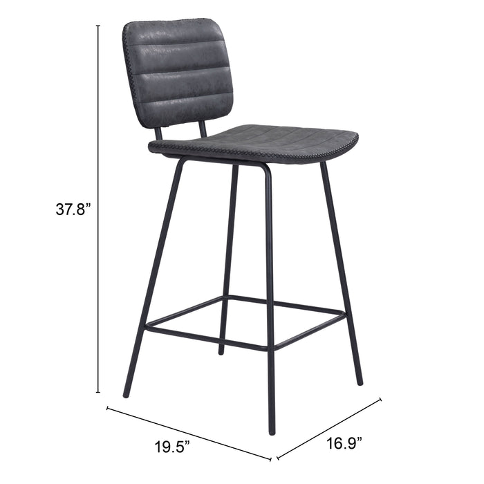 Zuo Boston Black Counter Stool