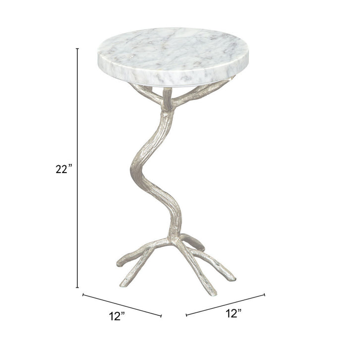 Zuo Joel Marble Side Table