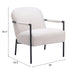 Zuo Modern Chicago White Accent Chair