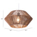 Zuo Kendrick Brown Transitional Ceiling Lamp with Paper Rope Shade