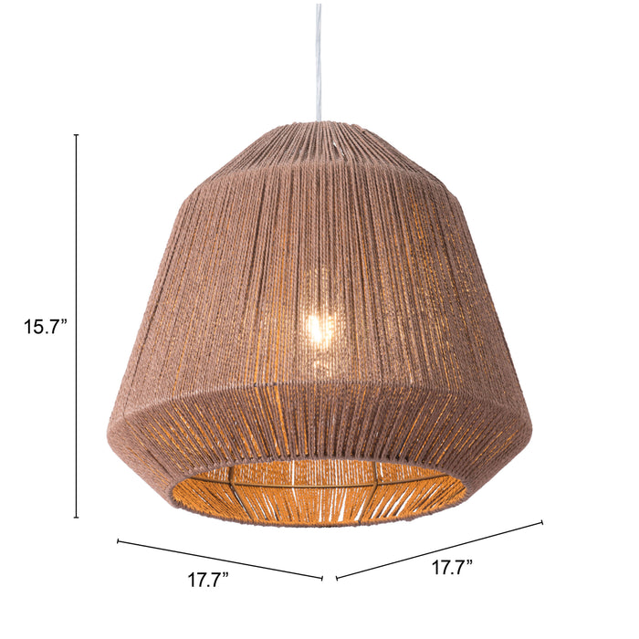 Anderson Teak Impala Ceiling Transitional Paper Rope Lamp Brown