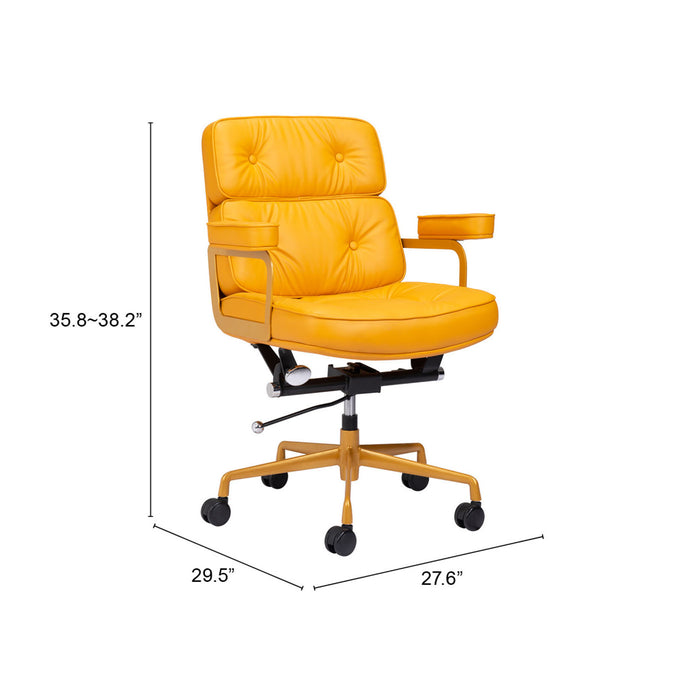 Zuo Smiths Office Chair Yellow