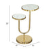 Zuo Marc White Marble Side Table