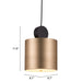 Zuo Myson Gold & Black Electroplated Steel Modern Ceiling Lamp