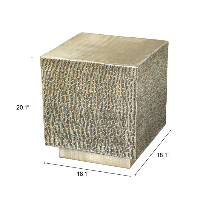 Zuo Mono Square Gold Side Table