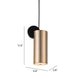 Zuo Martiza Gold & Black Modern LED Lighting Ceiling Lamp