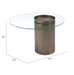 Zuo Modern Emi Luxury Coffee Glass Top Table Antique Bronze Base