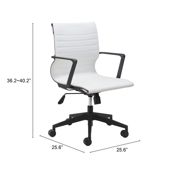 Zuo Stacy White Office Chair