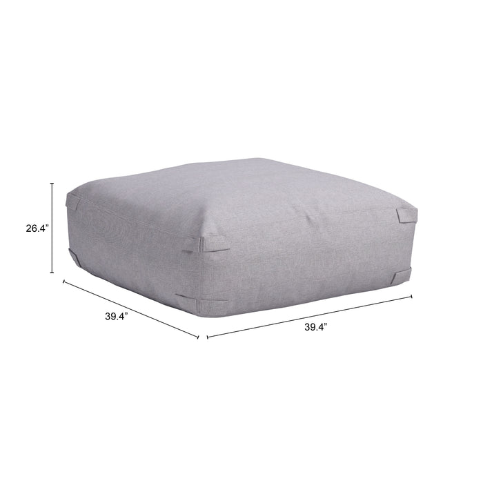 Zuo Luanda Modern and Versatile Gray Outdoor Ottoman