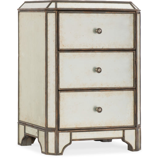 Hooker Furniture Bedroom Arabella Mirrored Three-Drawer Nightstand 