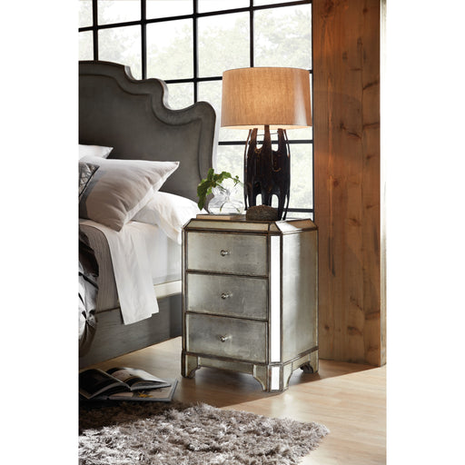 Hooker Furniture Bedroom Arabella Mirrored Three-Drawer Nightstand 