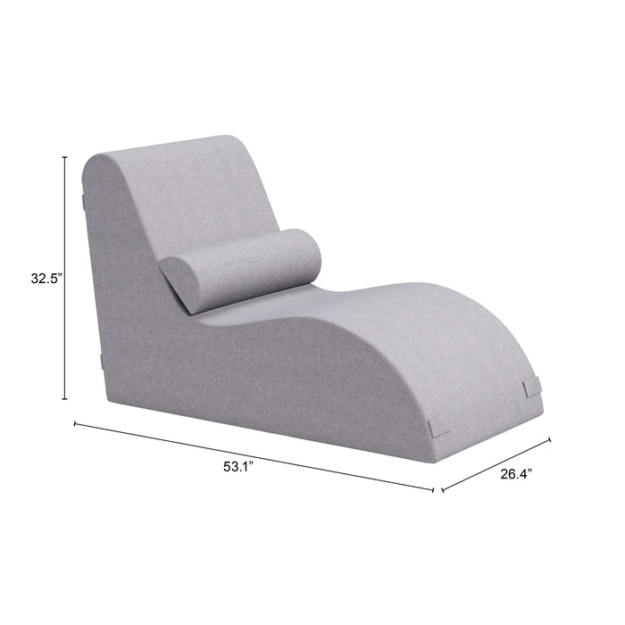 Zuo Luanda Modern and Durable Gray Outdoor Lounge Chair