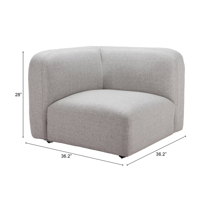 Zuo Modern Biak Upholstered Fabric Corner Sofa/Sectional Chair