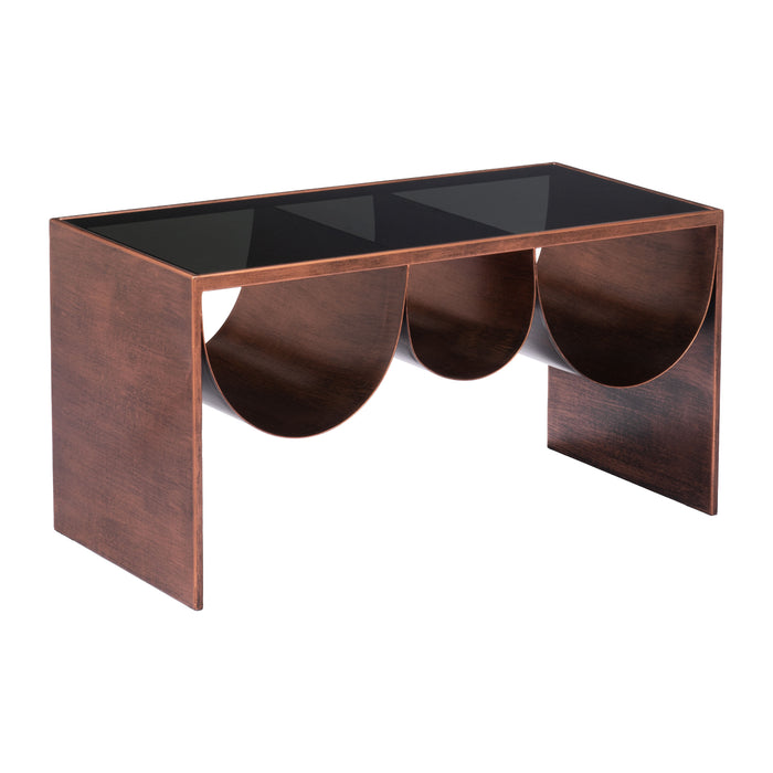 Zuo Aveiro Brown Rectangular Coffee Table