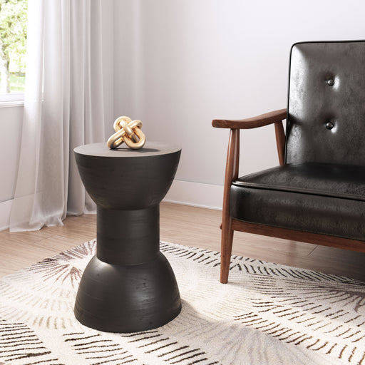 Zuo Wisdom Round Black Side Table