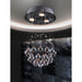 Zuo Pollow Chrome Modern Faceted Crystal Drops Ceiling Lamp