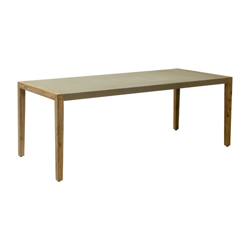 Zuo Kata Modern Concrete & Acacia Wood Gray Dining Table