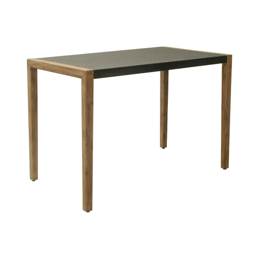 Zuo Kata Modern Concrete & Acacia Wood Design Gray Counter Table