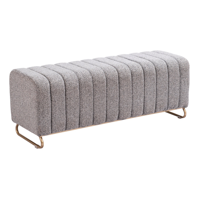 Zuo Pender Bench Stone Gray