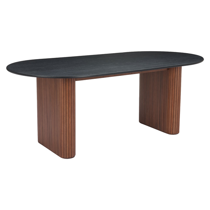 Zuo Lassig Dining Table Black & Walnut