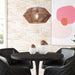 Zuo Kendrick Brown Transitional Ceiling Lamp with Paper Rope Shade