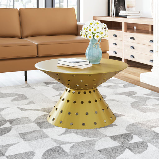 Zuo Electron Round Gold Coffee Table