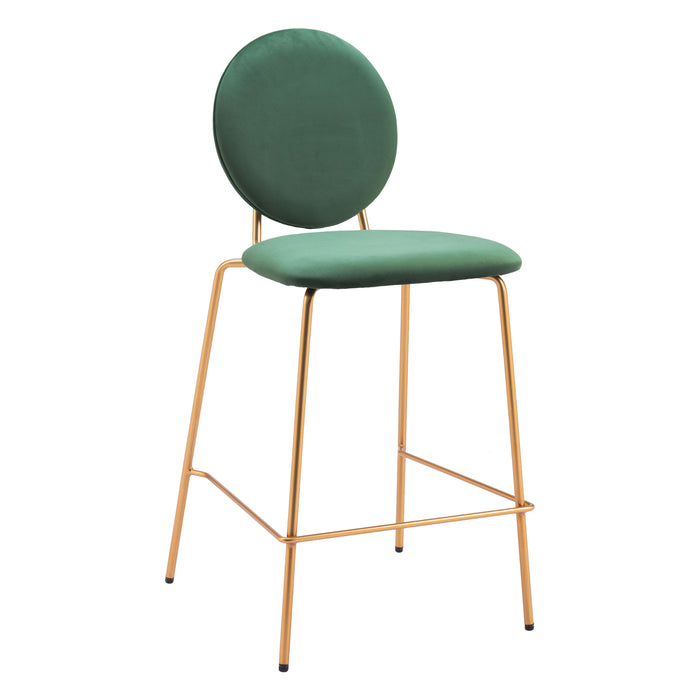 Zuo Odessa Counter Stool Green