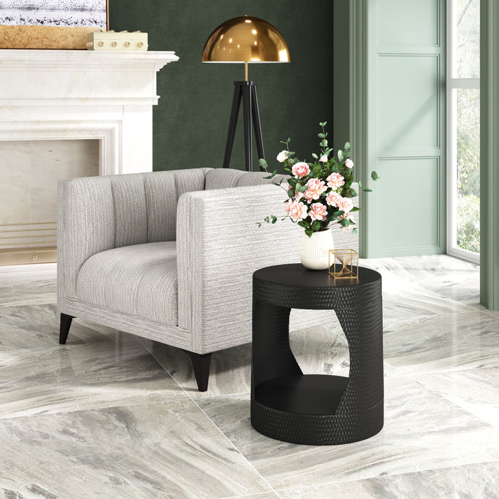 Zuo Nuuk Round Black Side Table