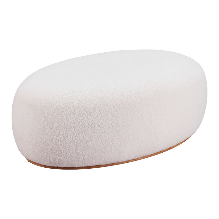 Zuo Modern Amber White Ottoman