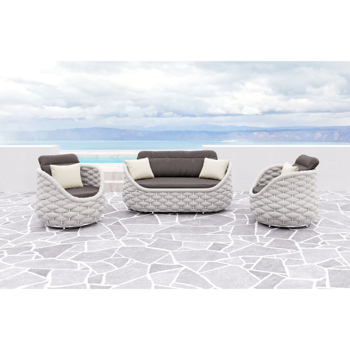 Zuo Coral Reef Loveseat and Accent Chair Outdoor Patio Set