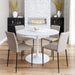 Zuo Modern Phoenix White Marble Dining Set