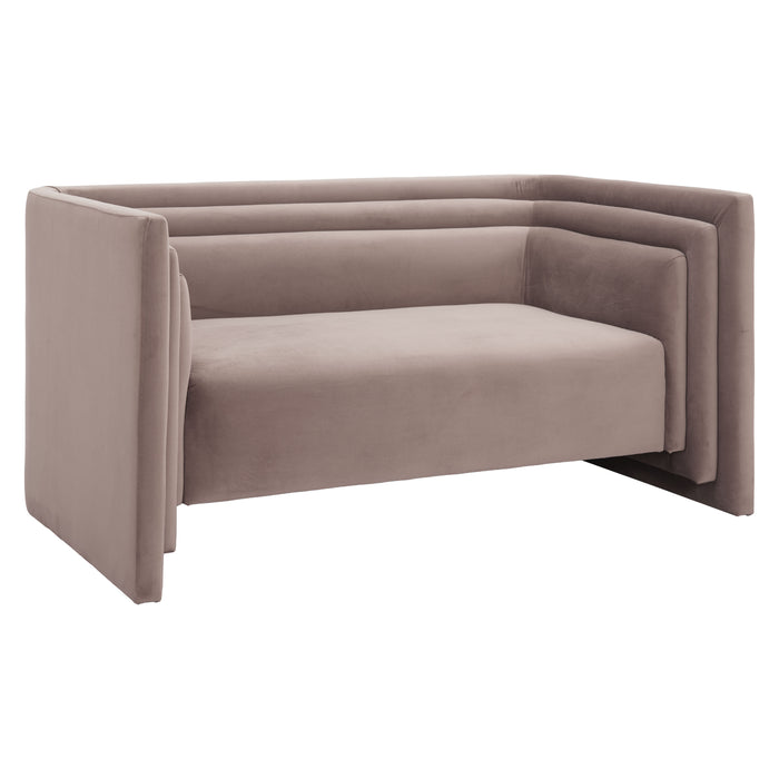 Zuo Modern Trippel Brown Loveseat