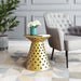 Zuo Proton Round Gold Side Table