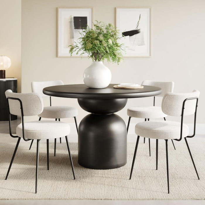 Zuo Hals Modern Dining Table Black