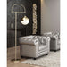 Zuo Waterloo Modern Arc Floor Lamp White & Bronze