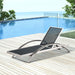 Zuo Outdoor Furniture Metropolitan Chaise Lounge Patio Chair