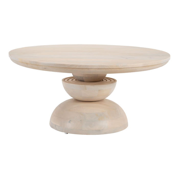 Zuo Bilanka Round Wood Coffee Table