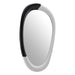 Zuo Muna Modern Oval Mirror in White & Black