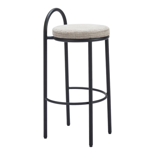 Zuo Sisal Black Barstool