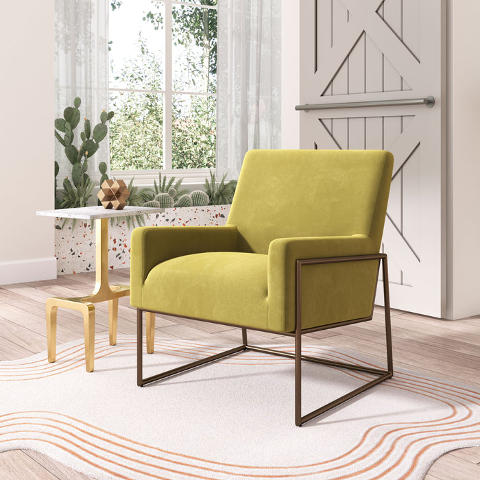 Zuo Modern New York Yellow Accent Chair