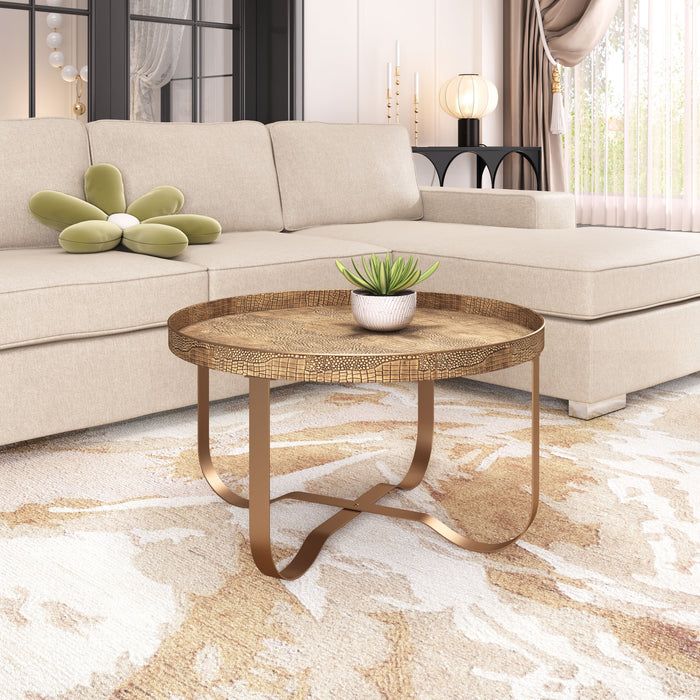 Zuo Vannes Round Gold Coffee Table