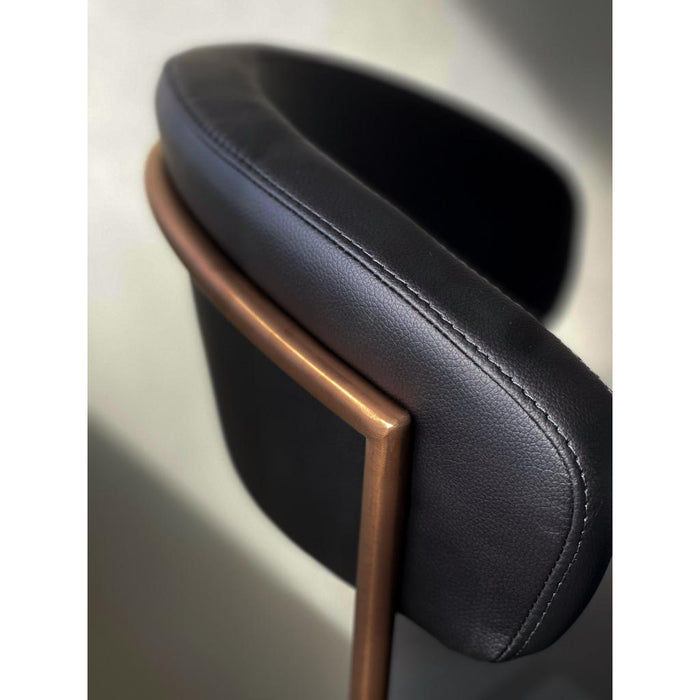 Whiteline Modern Nova Black Adjustable Barstool/Counter Stool