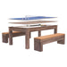 Zuo Bonker 3 in 1 Dining / Pool / Ping Pong Game Table and Bench Set