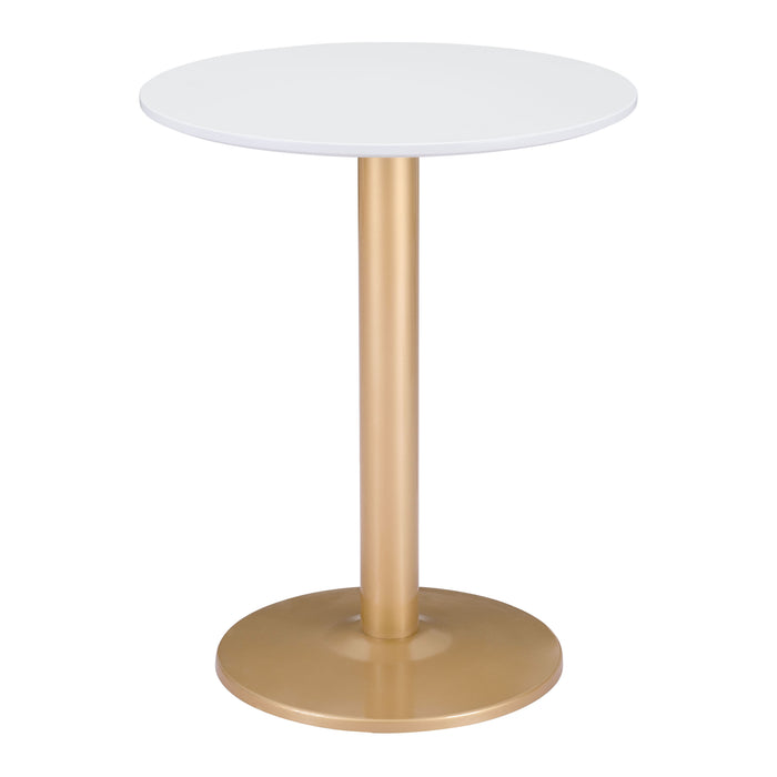 Zuo Alto Bistro Table White & Gold