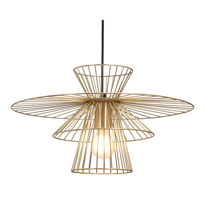 Anderson Teak Azzi Modern Gold Ceiling Lamp with Adjustable Cord