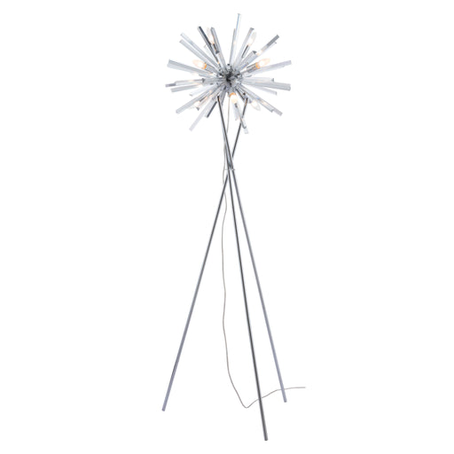 Zuo Savoy Modern Sputnik-Style with Acrylic Rays Floor Lamp Chrome