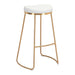 Zuo Bree Barstool White & Gold