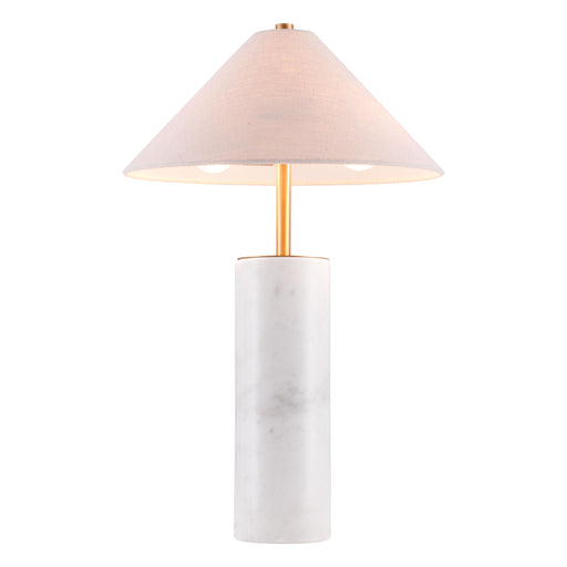 Zuo Ciara Modern White Marble Base Table Lamp